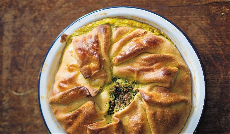 Valentines Day Recipes Nettle and Feta Filo Pie