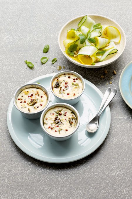 Celebrity trainer James Duigan's Ricotta Pies With Courgette Carpaccio