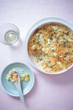  baked leek goat cheese risotto, meat free week 