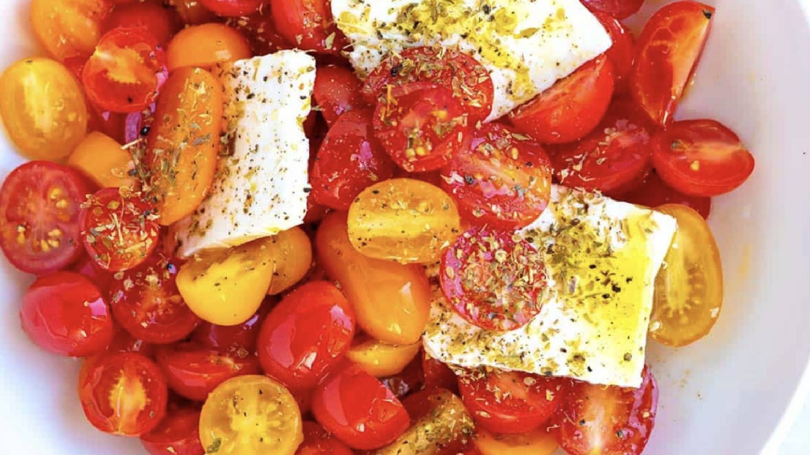 cherry tomatoes and fetta salad