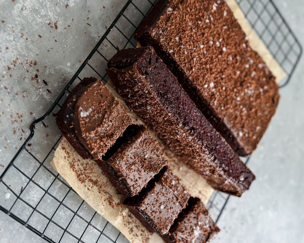 Tom Walton's Beetroot Brownie with Chocolate Avocado Frosting National Avocado Day