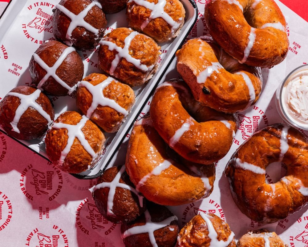 Hot Cross Buns Brooklyn Boy Bagels